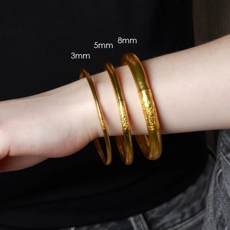 PULSERA PAN DE ORO PLATEADA 3MM